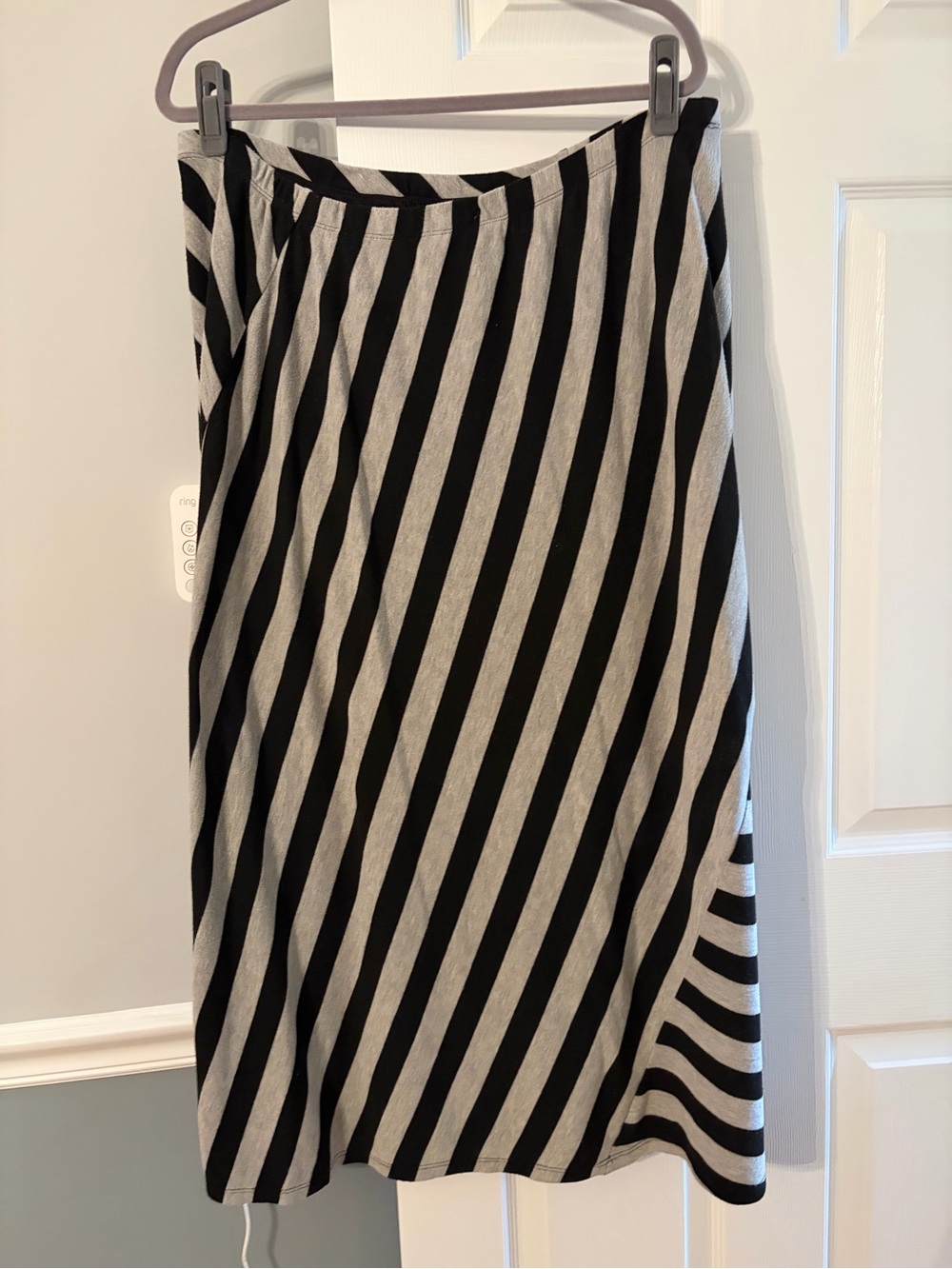 Style & Co. Black and Gray Striped Maxi Skirt - Picture 2 of 7